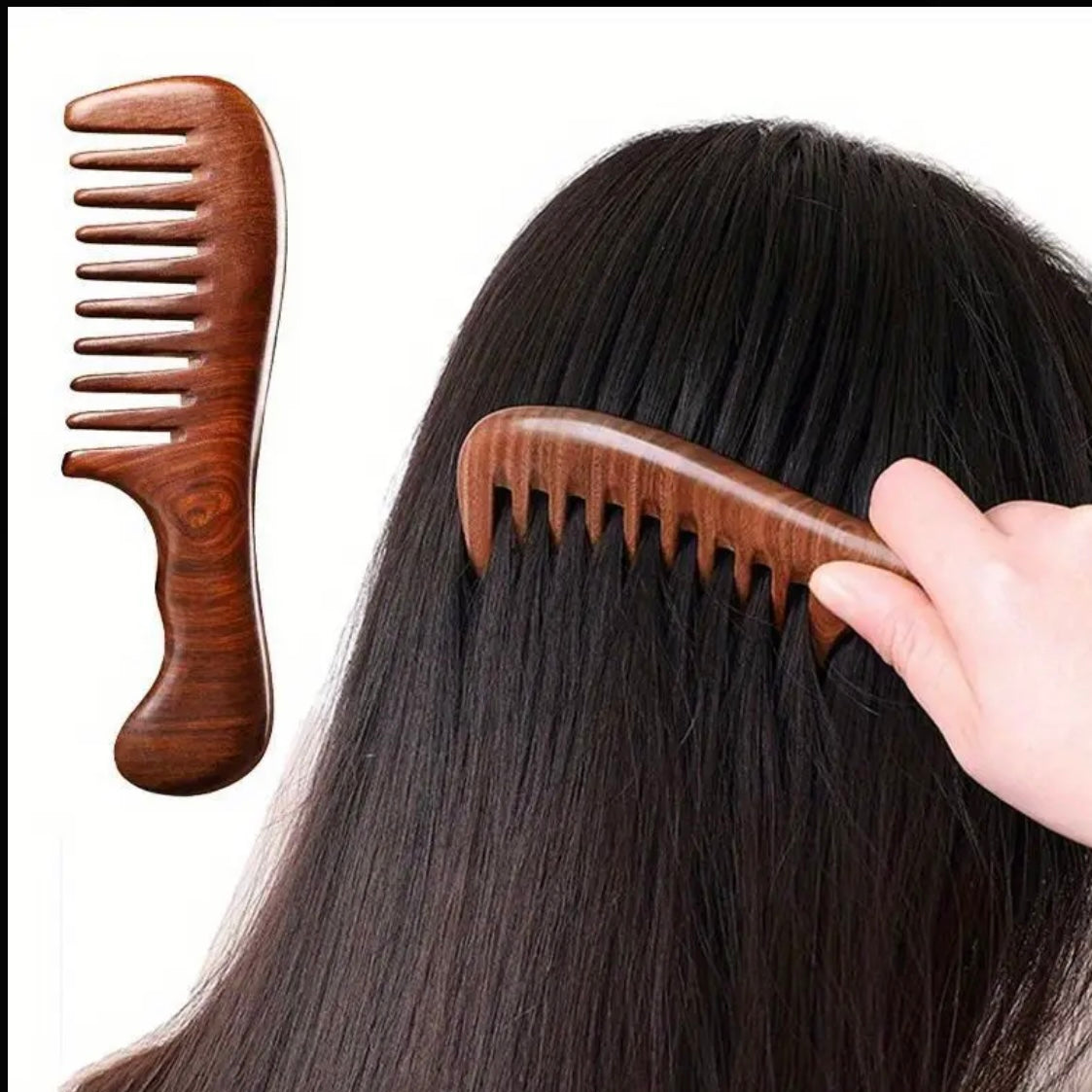 Wide tooth Wooden Comb